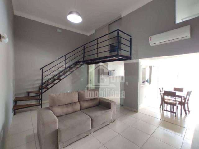 Apartamento/Loft - MOBILIADO com 1 dormitório para alugar, 70 m² por R$ 2.750/mês - Jardim Nova Aliança Sul - Ribeirão Preto/SP