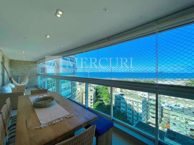 Apartamento com Vista para o Mar com 3 quartos (1 suíte) à venda, 111 m² por R$ 1.400.000 - Enseada - Guarujá/SP - Imobiliária Mercuri