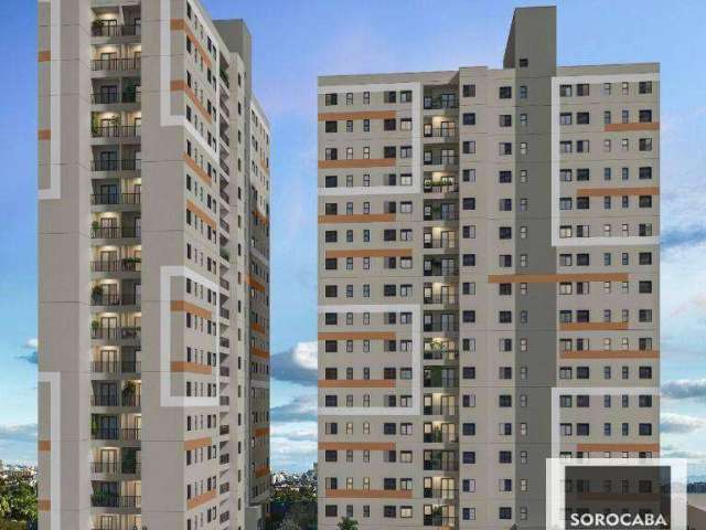 Apartamento com 2 dormitórios (sendo 1 suíte) à venda, 55 m² por R$ 237.000 - Jardim Paulistano - Sorocaba/SP