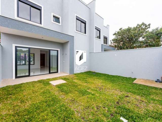 Casa nova com terraço, 03 quartos, 01 suíte, quintal de 49m².