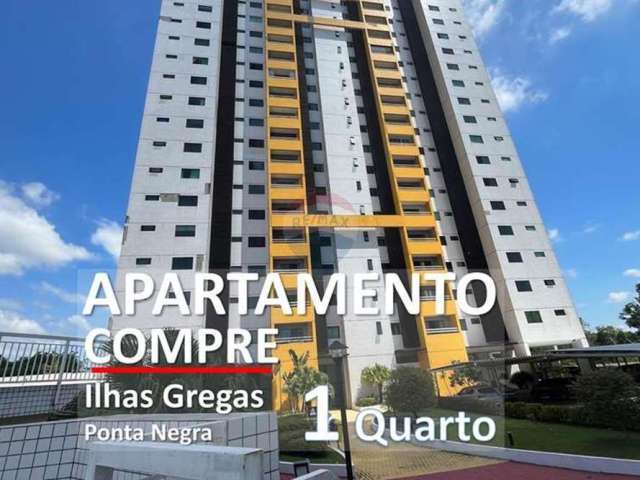 Vendo apartamento com 1 Quarto, 18º andar, Condomínio Ilhas Gregas, Ponta negra, Manaus