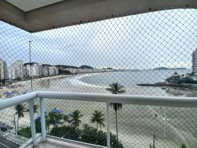 Lindo apartamento para locação anual de frente para o mar próximo à praia dos Astúrias em Guarujá