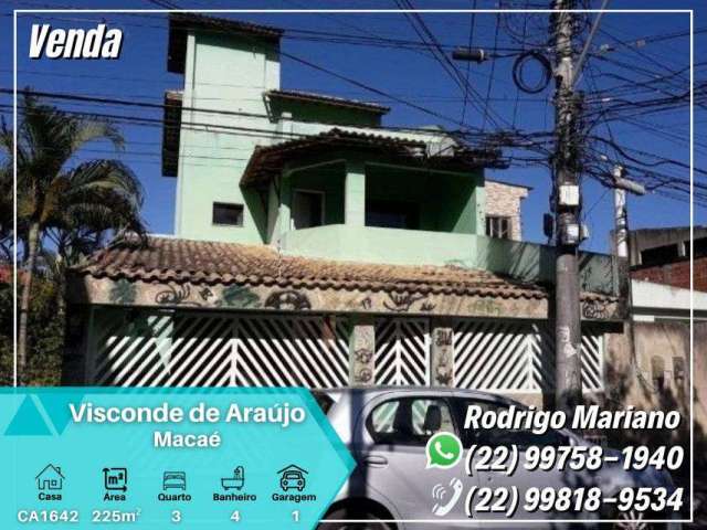 Excelente casa para venda com 225m² com 3 quartos em Visconde de Araújo - Macaé - RJ