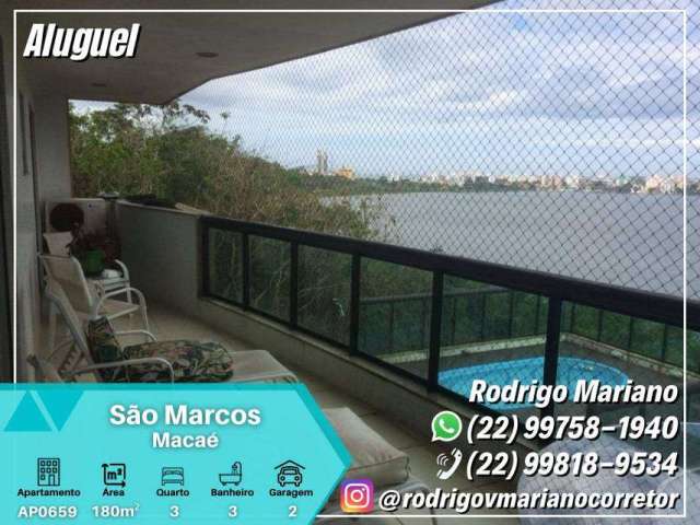 Apartamento espetacular para venda ou locação com 3 quartos no São Marcos em Macaé