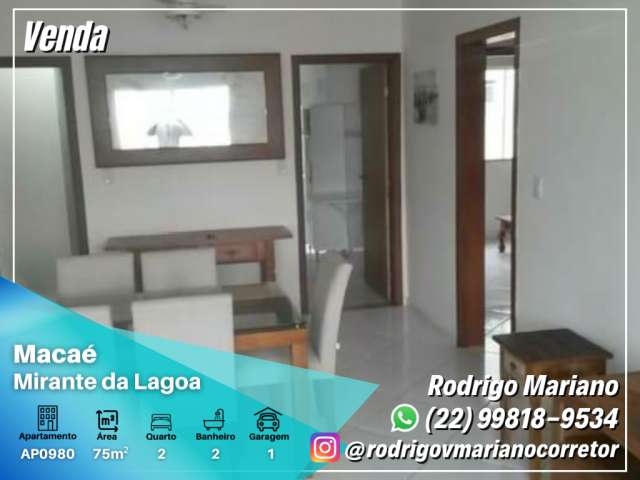 Vendo ótimo apartamento com 2 dormitórios no Mirante da Lagoa em Macaé