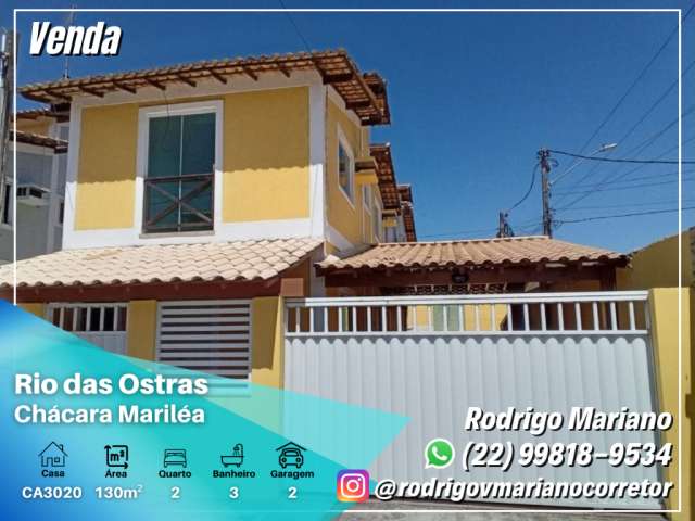 Vendo maravilhosa casa com 2 suítes no Chacara Marileia em Rio das Ostras