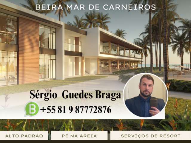 Flat em Carneiros em empreendimento Pé na Areia, com estrutura de Resort. Entrada de APENAS 1%!!!