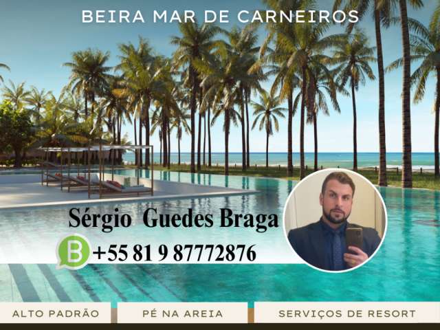 Flat em Carneiros, empreendimento Pé na Areia, com estrutura de Resort, entrada de APENAS 1%!!!