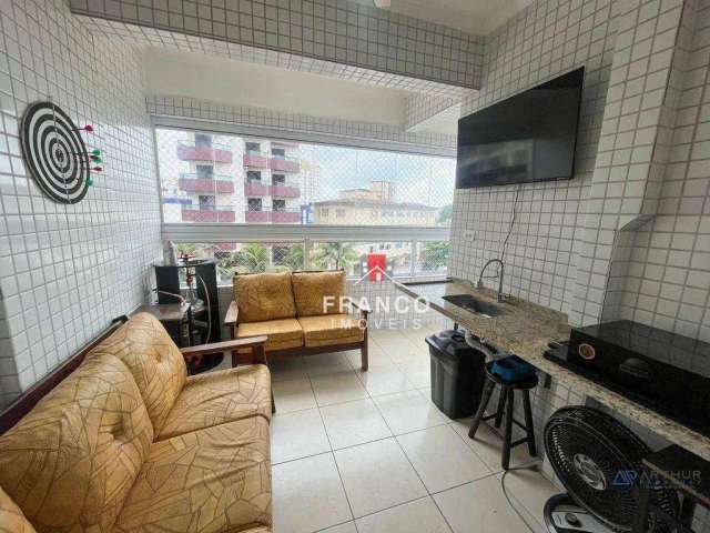 Apartamento com 2 dormitórios para alugar, 79 m² por R$ 3.350,00/mês - Mirim - Praia Grande/SP