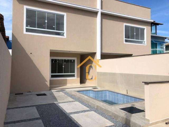 Linda casa com piscina com 4 dormitórios à venda, 155 m² por R$ 720.000 - Recreio - Rio das Ostras/RJ
