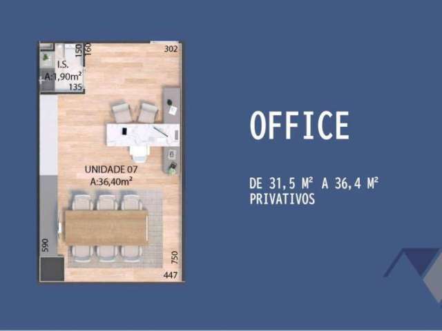 Sala à venda, 36 m² por R$ 448.016,44 - Centro - Cascavel/PR