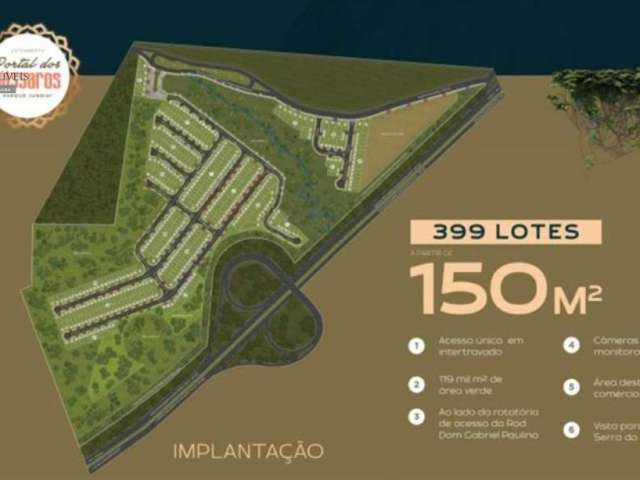 Terreno portal dos passaros - lançamento, 150 m² por r$ 189.999 - medeiros - jundiai/sp