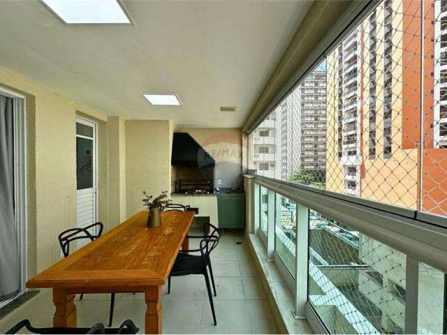 Apartamento com 80 m² e varanda gourmet à venda em pitangueiras-Guarujá