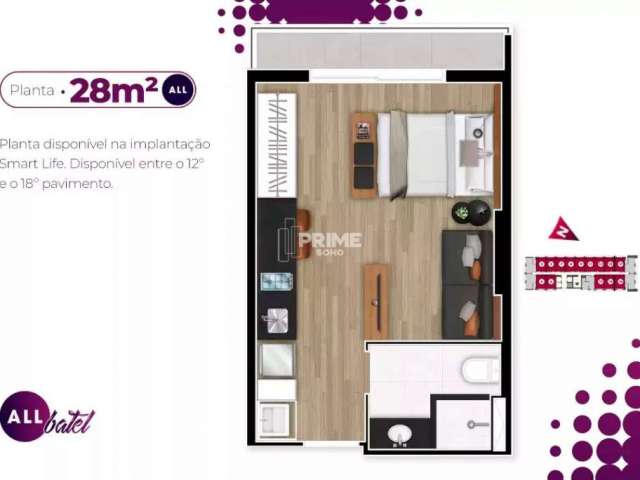 Apartamento com 1 quarto à venda na Rua Doutor Pedrosa, 313, Centro, Curitiba por R$ 420.000