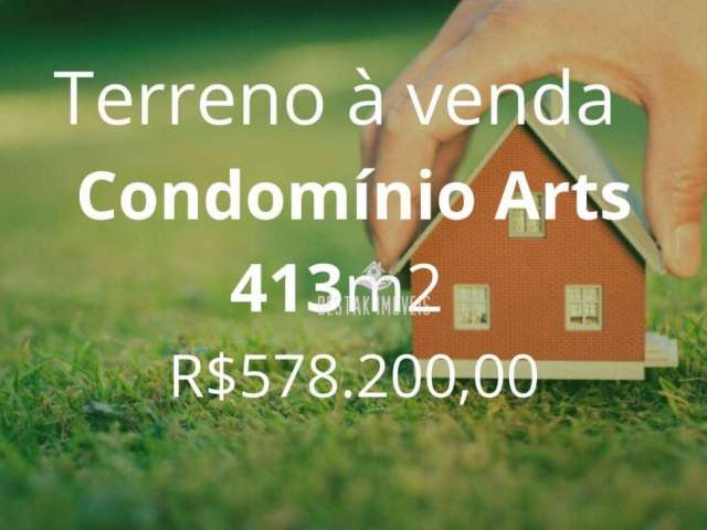 Terreno à venda no condomínio fechado Arts, 413 m² por R$ 578.200 - Jardim Botânico - Uberlândia/MG