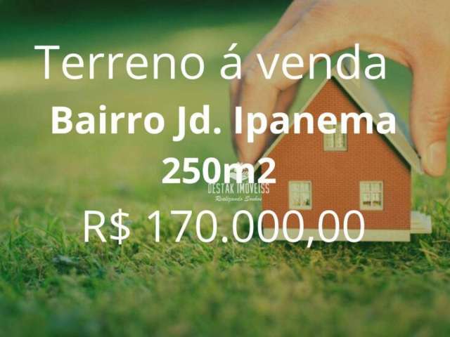 Terreno à venda, 250 m² por R$ 170.000,00 - Jardim Ipanema - Uberlândia/MG