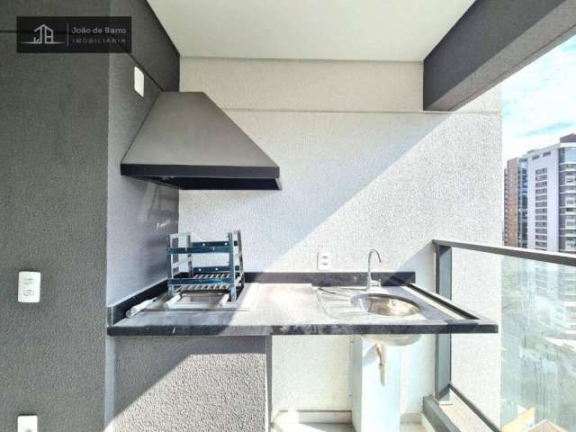Apartamento a 100 metros do Metrô Brooklin 61,69 m² com varanda gourmet - 2 quartos sendo 1 suíte - 1 vaga