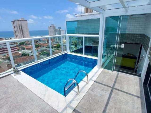 Cobertura com 3 dormitórios à venda, 165 m² por R$ 900.000 - Mirim - Praia Grande/SP