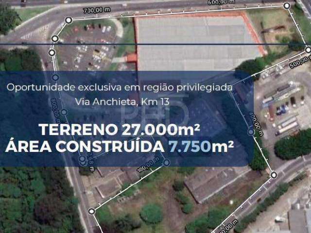 Prédio Industrial 27.000 m² para Venda - Taboão em São Bernardo do Campo.