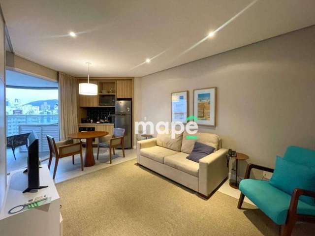 Apartamento com 1 dormitório para alugar, 45 m² por R$ 5.500,00/mês - Pompéia - Santos/SP
