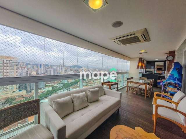 Apartamento com 3 dormitórios para alugar, 190 m² - Embaré - Santos/SP