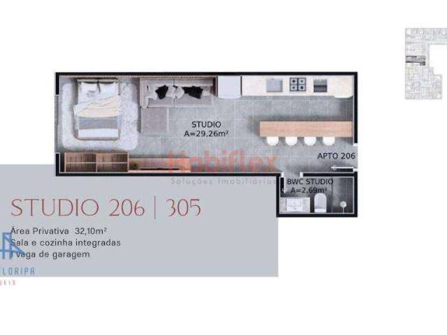 Studio à venda, 32 m² por R$ 399.000,00 - Ribeirão da Ilha - Florianópolis/SC