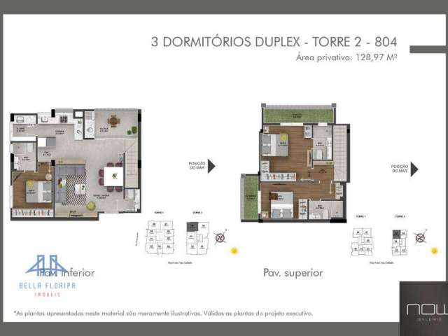 Apartamento Duplex à venda, 128 m² por R$ 1.430.262,31 - Canto - Florianópolis/SC