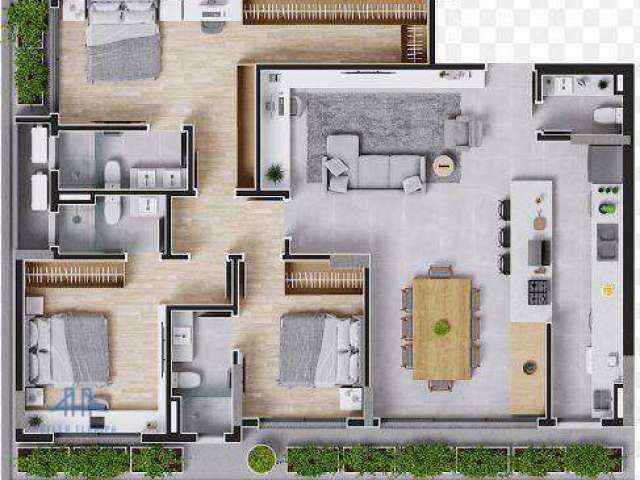 Apartamento com 3 dormitórios à venda, 129 m² por R$ 2.886.000,00 - Centro - Florianópolis/SC