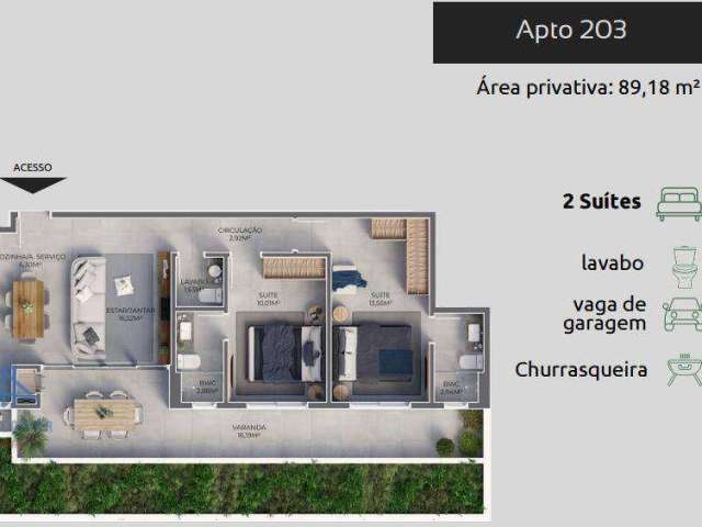 Apartamento Garden com 2 dormitórios à venda, 89 m² por R$ 840.000,00 - Ingleses - Florianópolis/SC