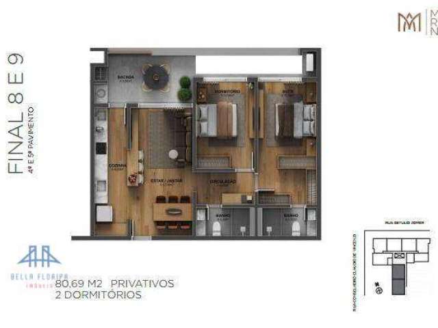 Apartamento com 2 dormitórios à venda, 82 m² por R$ 977.065,01 - Canasvieiras - Florianópolis/SC