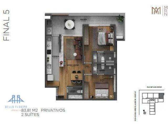 Apartamento com 2 dormitórios à venda, 82 m² por R$ 1.040.165,56 - Canasvieiras - Florianópolis/SC