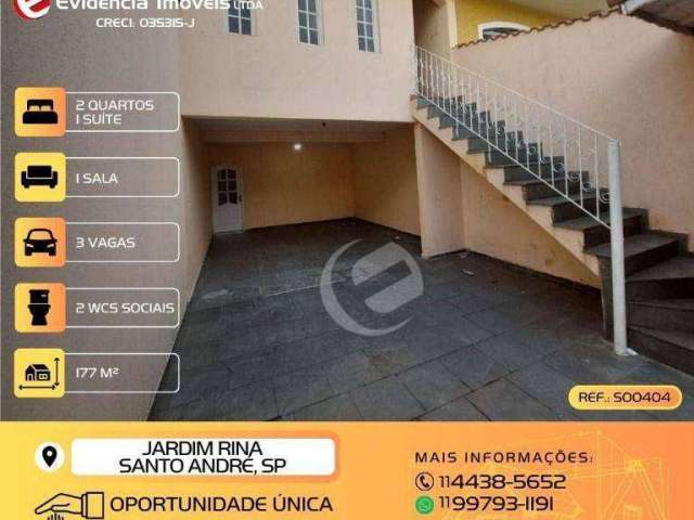 Sobrado com 3 dormitórios à venda, 177 m² por R$ 559.999,99 - Jardim Rina - Santo André/SP