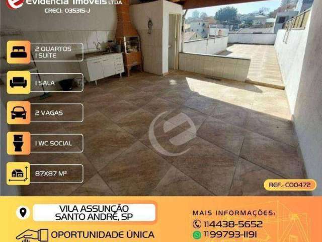 Cobertura à venda, 174 m² por R$ 579.999,00 - Vila Assunção - Santo André/SP