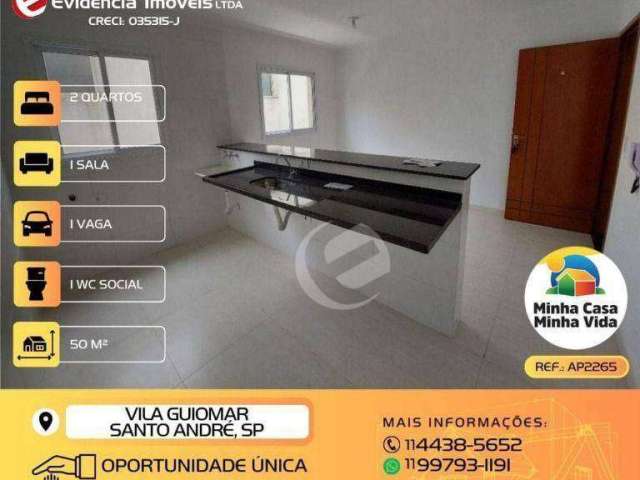 Apartamento à venda, 50 m² por R$ 269.999,00 - Vila Guiomar - Santo André/SP
