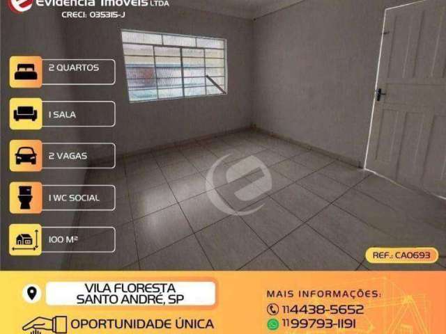 Casa à venda, 100 m² por R$ 349.999,00 - Vila Floresta - Santo André/SP