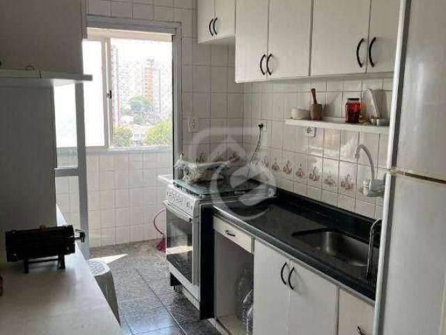Apartamento com 3 dormitórios para alugar, 76 m² por R$ 2.853,00/mês - Vila Valparaíso - Santo André/SP