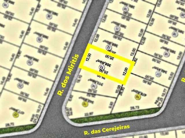 Terreno à venda, 300,00m² (R$300.000,00) - Jardins Bolonha - Senador Canedo