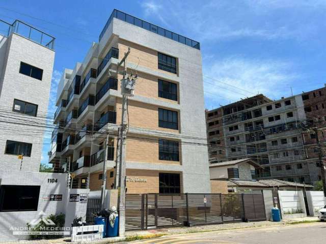 Flat com 1 dormitório à venda, 42 m² por R$ 340.000 - Ponta de Campina - Cabedelo/PB-PORTEIRA FECHADA