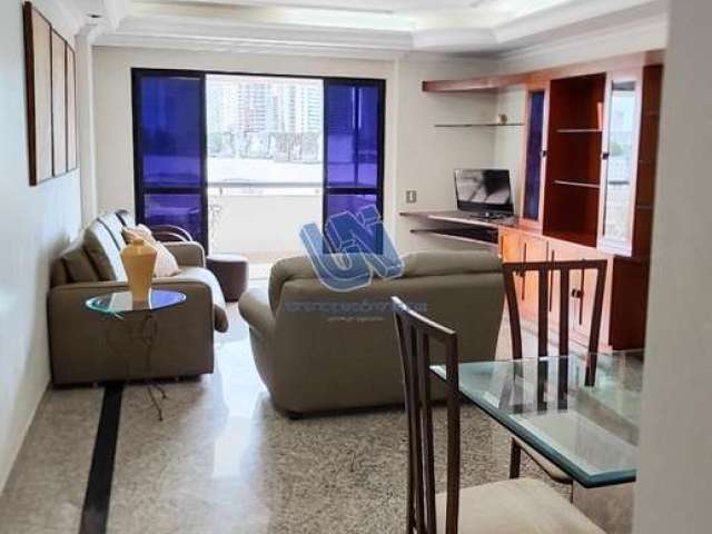 Excelente apartamento 118 m2 mobiliado 2 quartos 1 suíte closet dependência completa 2 vagas para aluguel no Rio Vermelho