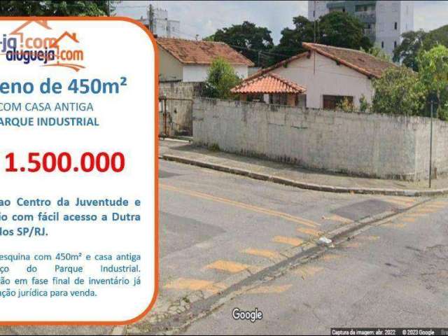 Terreno à venda, 450 m² por R$ 1.500.000,00 - Parque Industrial - São José dos Campos/SP