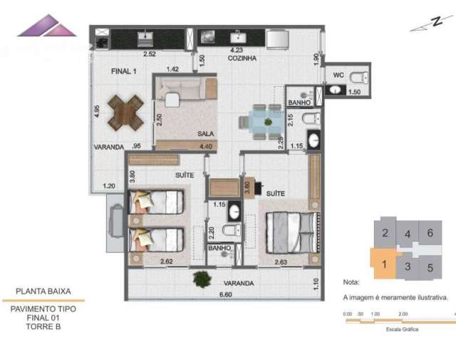 Apartamento com 2 dormitórios à venda, 74 m² por R$ 424.681,00 - Indaiá - Caraguatatuba/SP