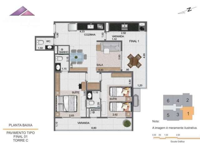 Apartamento com 2 dormitórios à venda, 74 m² por R$ 406.457,00 - Indaiá - Caraguatatuba/SP