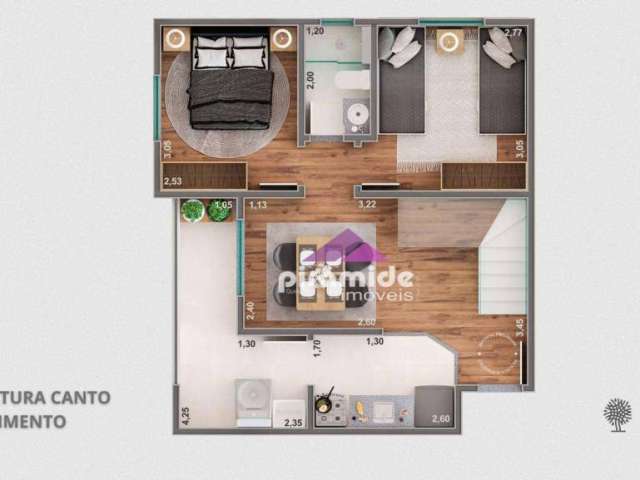 Cobertura com 2 dormitórios à venda, 103 m² por R$ 499.900,00 - Parque Residencial Flamboyant - São José dos Campos/SP