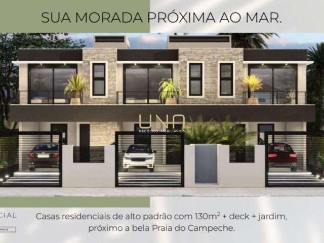 Casa em condomínio fechado com 3 quartos à venda na Rua Bacupari, 1, Campeche, Florianópolis por R$ 1.140.000