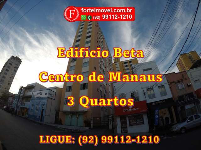 Edificio Beta no Centro de Manaus. Apartamento de 3 Quartos sendo 1 suíte