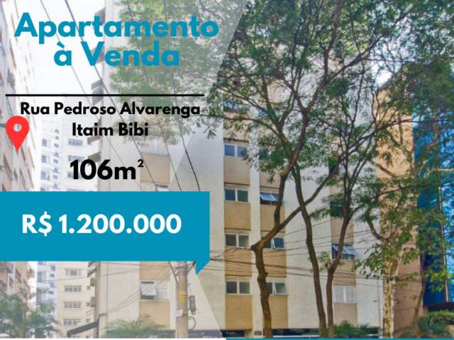 Apartamento à Venda no Itaim Bibi com 106m², 3 Quartos, 1 Suíte, 1 Vaga
