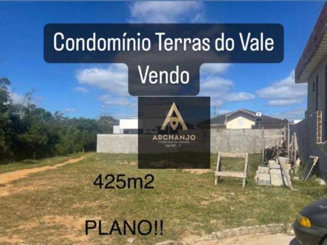 Terreno à venda, 425 m² por R$ 385.000,00 - Condomínio Terras do Vale - Caçapava/SP