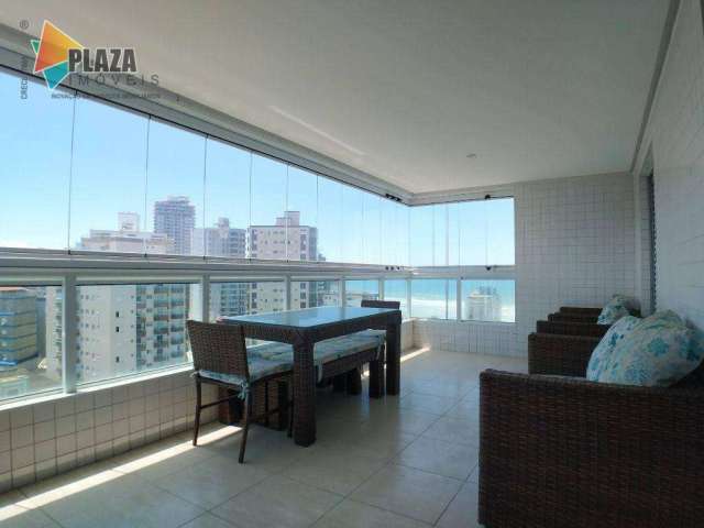 Apartamento com 3 dormitórios para alugar, 108 m² por R$ 6.130,00/mês - Caiçara - Praia Grande/SP