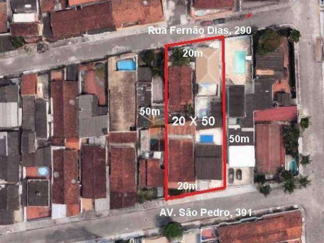 Terreno à venda, 1000 m² por R$ 2.800.000,00 - Aviação - Praia Grande/SP