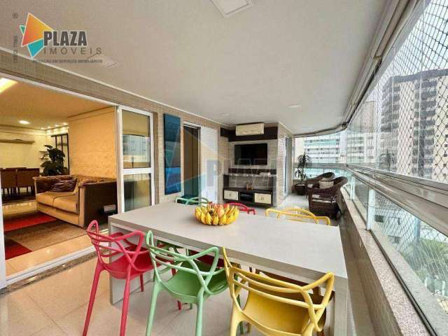 Apartamento com 3 dormitórios para alugar, 146 m² por R$ 5.500,00/mês - Caiçara - Praia Grande/SP